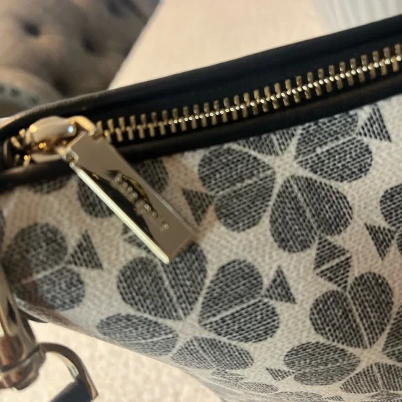 Authentic Kate Spade Black and Cream Floral Crossbody Bag - Picture 6 of 16
